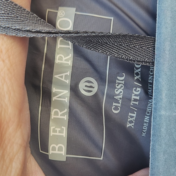 Bernardo Jacket Womens XXL Packable Puffer Quilted Hood Coat Grey Silver - Picture 5 of 15